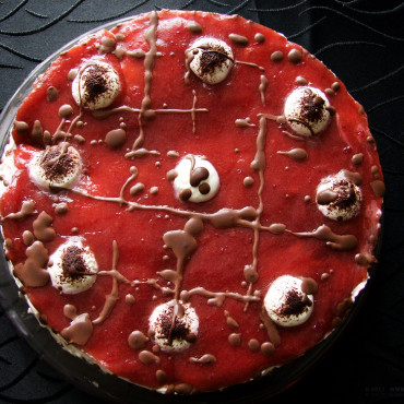 Schneewittchen-Pflaumen-Torte von oben